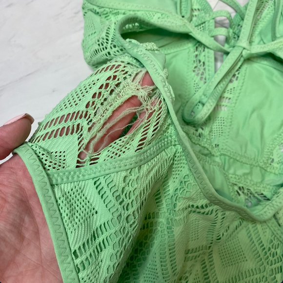 New! Becca Color Play Crochet One Piece Swimsuit - Picture 5 of 12